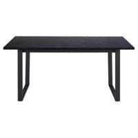 Bendt Eettafel 'Per' Marmerlook, 160 x 90cm, kleur zwart - thumbnail