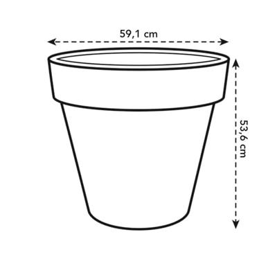 Elho: Pure Round Plantenbak 60 cm - Antraciet