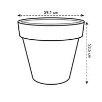 Elho: Pure Round Plantenbak 60 cm - Antraciet - thumbnail