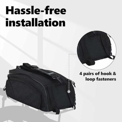 VidaXL Fietstas zwart 38 x 21 x 16 cm polyester