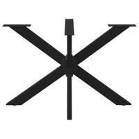 Eettafelpoot spider vorm 120x68x(72-73) cm staal zwart - thumbnail