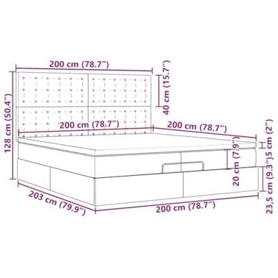 Ottoman bed met matrassen en LED's 200x200cm fluweel