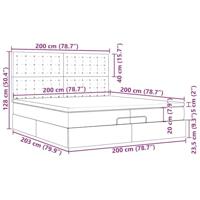 Ottoman bed met matrassen en LED's 200x200cm fluweel - thumbnail