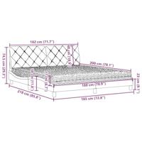 Bed met matras stof lichtgrijs 180x200 cm - thumbnail