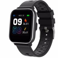 Denver SW-164BLACK, Bluetooth smartwatch, meting van lichaamstemperatuur, zuurstof en hartslag, sportactiviteitstracker, compatibel met iOS en Android. - thumbnail