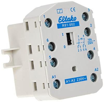 Eltako R81-002-230V Schakelrelais Nominale spanning: 230 V Schakelstroom (max.): 10 A 2x wisselcontact 1 stuk(s) Eltako R81-002-230V Schakelrelais Nominale spanning: 230 V Schakelstroom (max.): 10 A 2x wisselcontact 1 stuk(s)