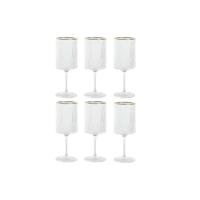 Glazenset Home ESPRIT Transparant Gouden Kristal 400 ml (6 Stuks) - thumbnail