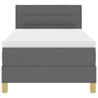 Boxspringbed met matras met matras Donkergrijs 90 x 190 cm Stof - thumbnail