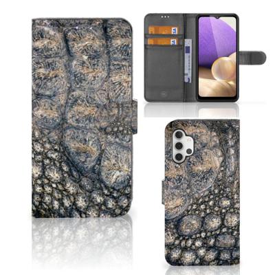 Samsung Galaxy A32 4G | Telefoonhoesje | Met pasjeshouder | Krokodillenprint