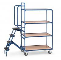 Fetra Hauptartikel 2108 Orderpickwagen Staal Poedercoating Laadvermogen (max.): 400 kg Stralend blauw (RAL 5007) - thumbnail