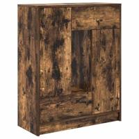 Dressoir met lades en deuren 73x31x90 cm gerookt eiken - thumbnail