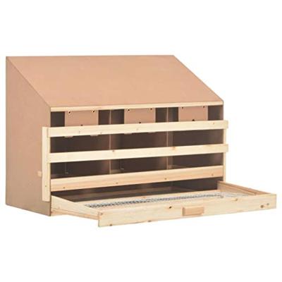 VidaXL Kippenlegkast 3 compartimenten 93x40x65 cm massief grenenhout