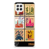 Samsung Galaxy A22 4G | M22 | Silliconen Back Cover | Postzegels - thumbnail