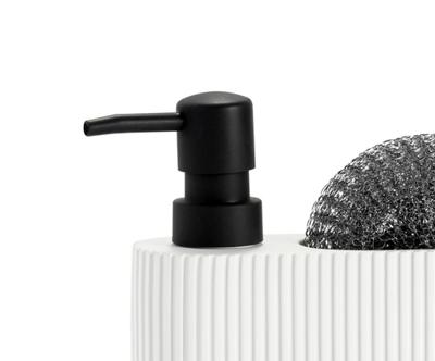 2-in-1 zeepdispenser voor het aanrecht Andrea House CC71086 Hars Polyresin 16 x 5 x 15 cm Schuurspons Wit 2-in-1 zeepdispenser voor het aanrecht Andrea House CC71086 Hars Polyresin 16 x 5 x 15 cm Schuurspons Wit