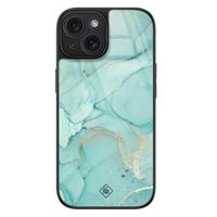 iPhone 15 glazen hardcase - Touch of mint - thumbnail