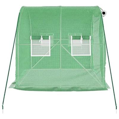 VidaXL Tuinkas met stalen frame 4 m² 2x2x2 m
