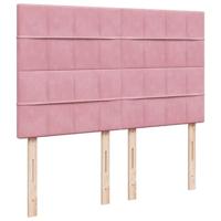 Boxspring met matras fluweel roze 160x200 cm - thumbnail