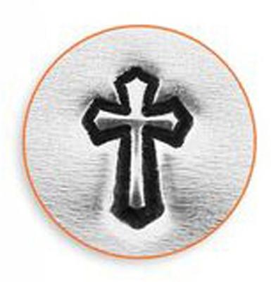 Embossing stempel zilver 6 mm kruis