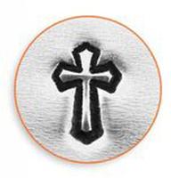 Embossing stempel zilver 6 mm kruis - thumbnail