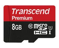 Transcend Premium microSDHC-kaart Industrial 8 GB Class 10, UHS-I Incl. SD-adapter - thumbnail