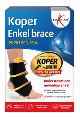 Lucovitaal Brace enkel koper 1 Stuks Lucovitaal Brace enkel koper 1 Stuks