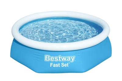 Bestway Opblaasbaar Zwembad Volwassen Ring met Filter 244x61 cm Tuin 57450 - thumbnail