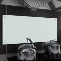 VidaXL Spatscherm keuken 90x40 cm gehard glas wit - thumbnail