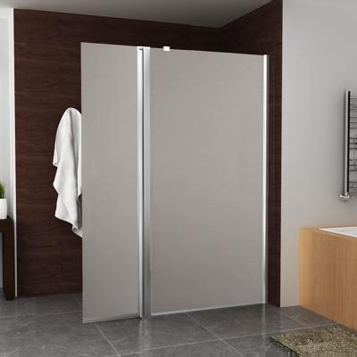 BWS Zijwand Met Scharnierprofiel Rechts En Geheel Mat Glas 35x200 cm 10mm NANO Coating