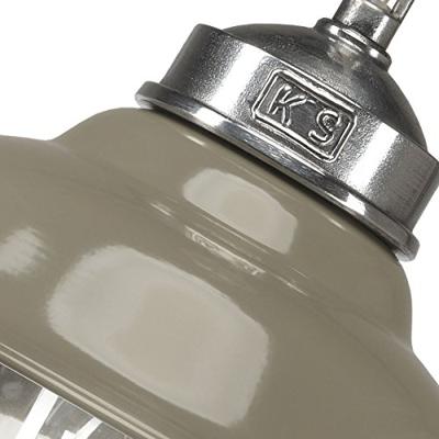 Hanglamp aan ketting Porto Fino aluminium met taupe deksel