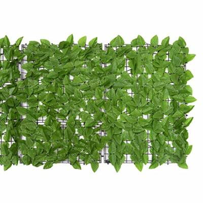 Balkonscherm met groene bladeren 300x75 cm