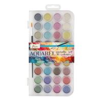Aquarelverf nassau fine art doos 36 metalic napjes - thumbnail