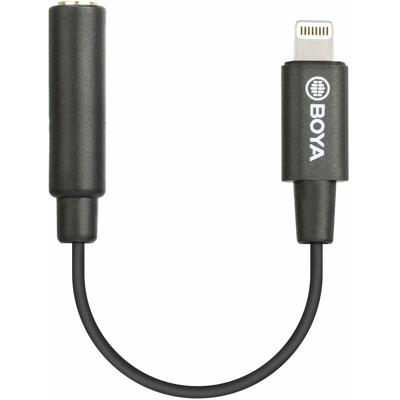 Boya BY-K3 3.5mm Female TRRS to Male lightning adapter cable