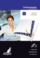 Kangaro carbonpapier, ft A4 (21 x 29,7 cm), blauw, pak van 100 vel - thumbnail