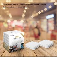 STRONG MESHKIT1200V2 Wifi Mesh, WLAN-repeater voor thuisnetwerk, access point, dual band AC1200, 3 Gigabit Ethernet-poorten, app-bediening, 2 wifi-versterkers, dekking 200 m2, wit - thumbnail