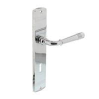 Deurkruk 1705 Emily op langschild sleutelgat 72mm chroom - thumbnail