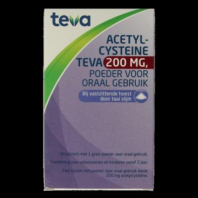 Teva Acetylcysteine 200mg poeder 30 Sachets