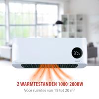 Elektrische Keramische Kachel Alpina Wit 1000-2000 W - thumbnail