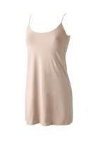 Gladde onderjurk spaghetti bandjes - 79190 - wit -zwart - huidskleur - thumbnail