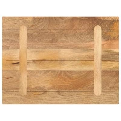Tafelblad rechthoekig 80x60x2,5 cm massief mangohout