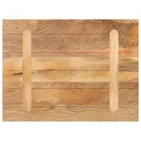 Tafelblad rechthoekig 80x60x2,5 cm massief mangohout - thumbnail