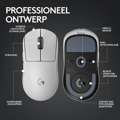 Logitech G PRO X Superlight 2 Wit
