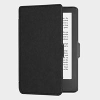 Lunso - Kobo Clara 2E hoes (6 inch) - Vegan Saffiano Leren sleep cover - Zwart - thumbnail