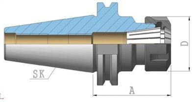 Promat/Tecwerk Spantanghouder | ER DIN 69871AD | span-d. 2-20 mm | SK40 | uitkraaglengte 100 mm - 4000833712 Promat/Tecwerk Spantanghouder | ER DIN 69871AD | span-d. 2-20 mm | SK40 | uitkraaglengte 100 mm - 4000833712