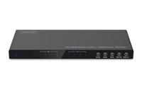 Digitus DS-55345 HDMI-switch 4 + 2 poorten LED-weergave, Met afstandsbediening, Ultra HD-geschikt, Met metalen behuizing, Individueel schakelbaar, Met - thumbnail