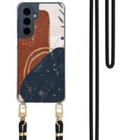 Samsung Galaxy A16 hoesje met zwart koord - Abstract terracotta - thumbnail