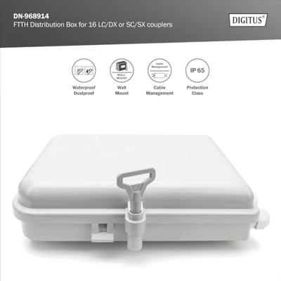 Digitus DN-968914 Dibributiebox 16 poorten LC, SC
