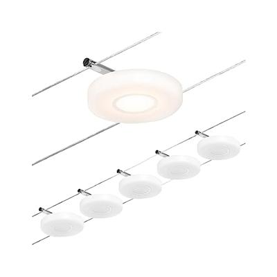 Paulmann DiscLED 94426 Kabelsysteem compleet LED Chroom (mat), Chroom Paulmann DiscLED 94426 Kabelsysteem compleet LED Chroom (mat), Chroom