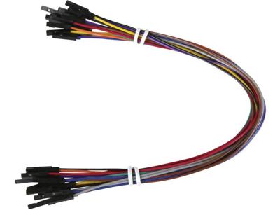 Joy-it RB-CB3-025 Jumperkabel Raspberry Pi®, Banana Pi, Arduino [20x Draadbrug-bus - 20x Draadbrug-bus] 25.00 cm Bont