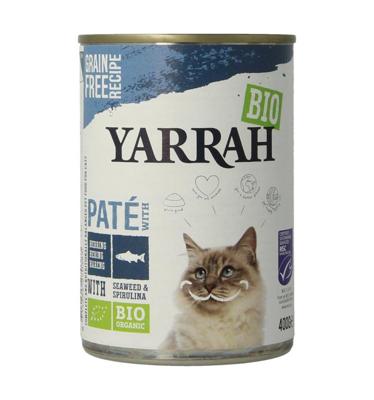 Yarrah natvoer kat blik pate bio vis 400gr Yarrah natvoer kat blik pate bio vis 400gr