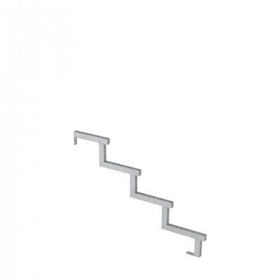 Trapbalk Staal 4 Treden - 34,2º